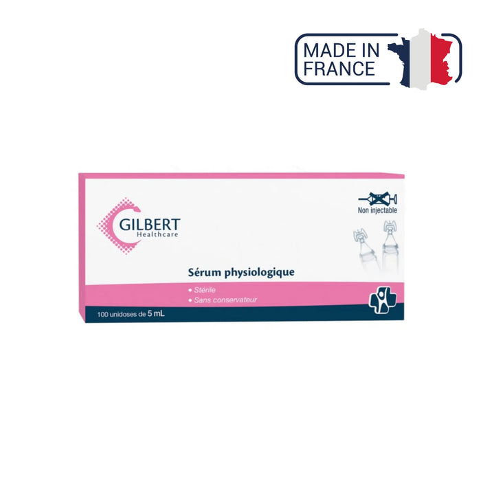 100 single doses of 5 ml of physiological serum - Laboratoires Gilbert - My Podologie