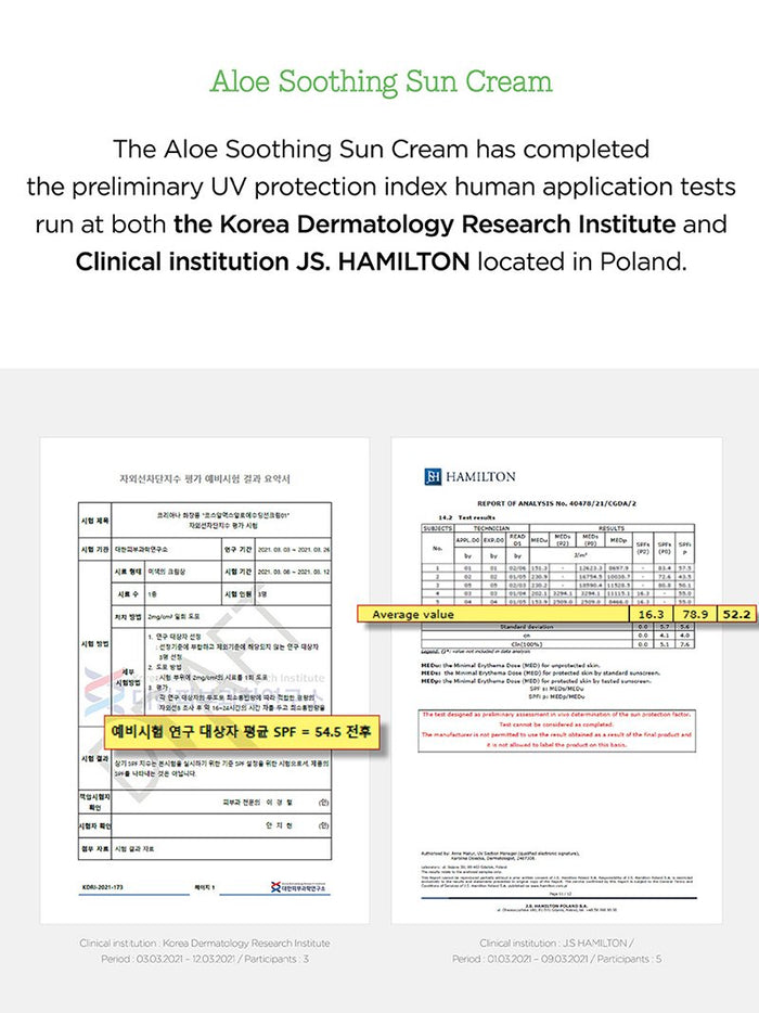 COSRX Aloe Soothing Sun Cream SPF50 PA+++ 50ml | GlamTouch UK