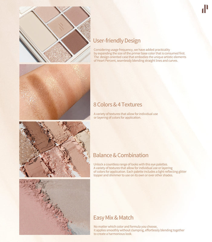 Heart Percent Dote On Mood Eye Palette 04 Another Nude Facets | GlamTouch UK