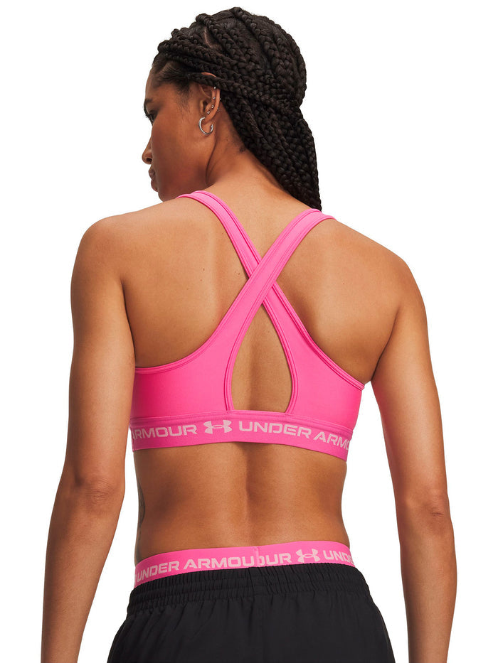 Peto UA Crossback Mid rosada para mujer