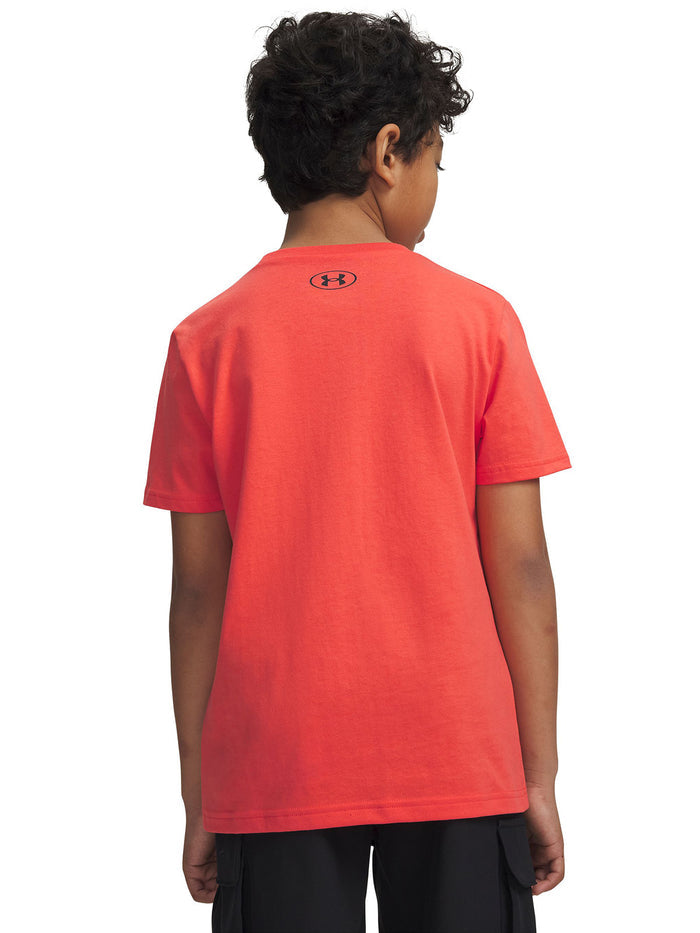 UA Sportstyle Left Chest Polera Manga Corta roja para niño
