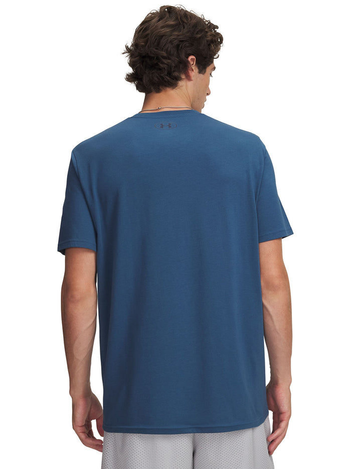UA Left Chest Logo Polera Manga Corta azul para hombre