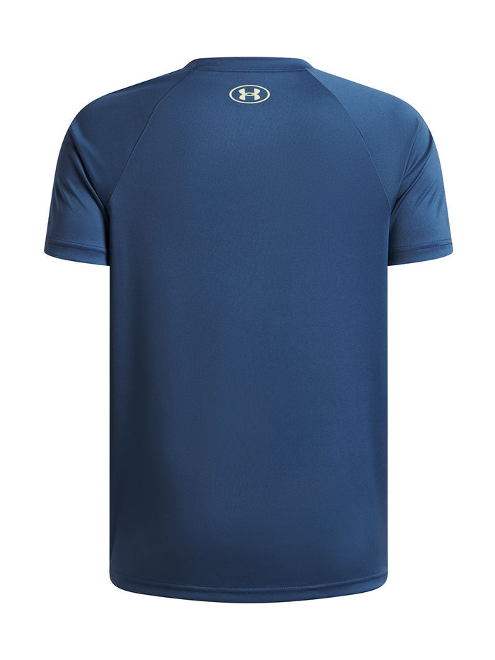 UA B Tech Graphic SS Polera Manga Corta azul para niño