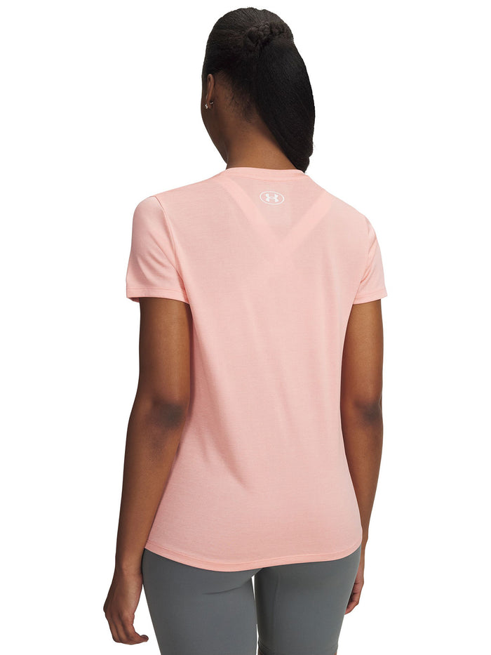 UA Tech Twist Polera Manga Corta rosado para mujer