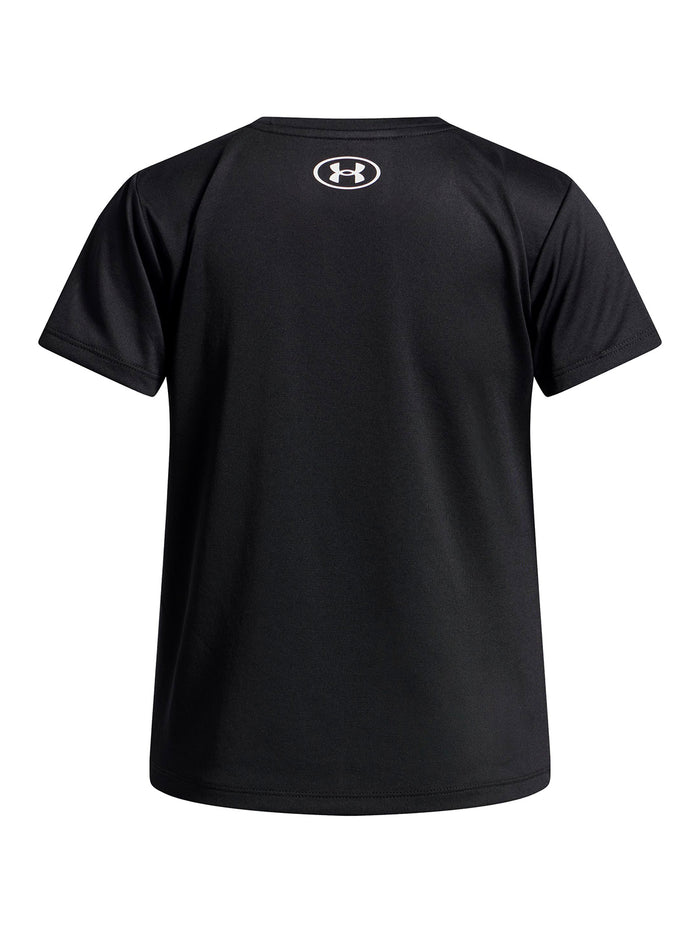Polera manga corta UA Tech negra para niña