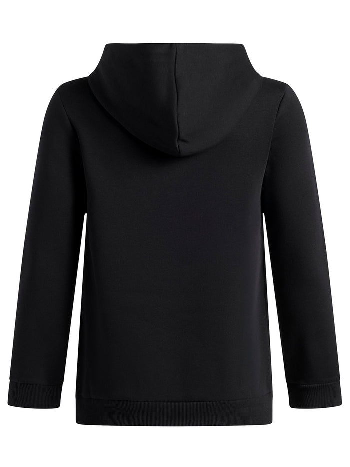 Poleron UA Rival Fleece negro para niño
