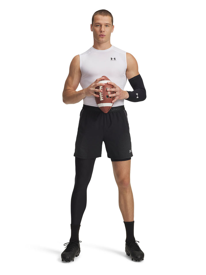 UA HeatGear Asymmetrical Right Leggings Primera Capa Inferior negro para hombre