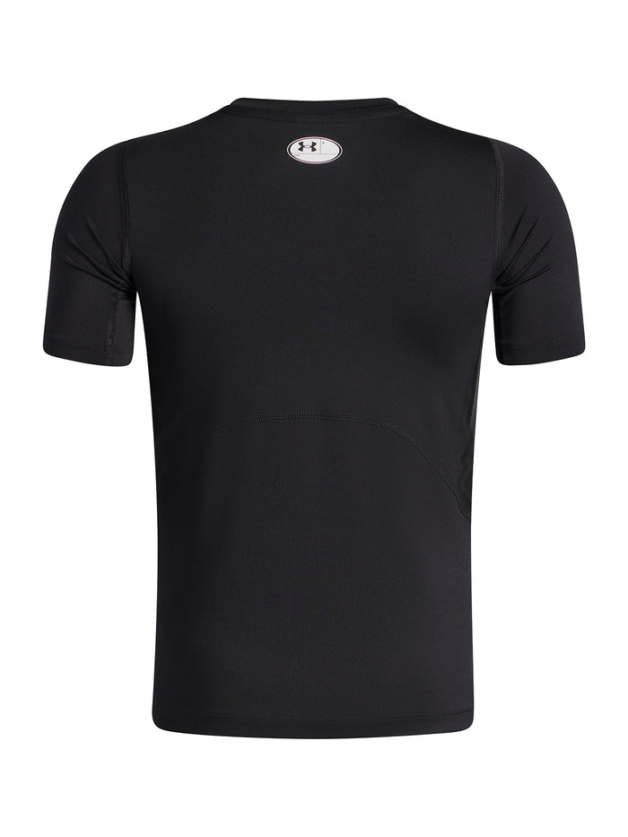 UA HeatGear Armour SS Primera Capa Superior negro para niño