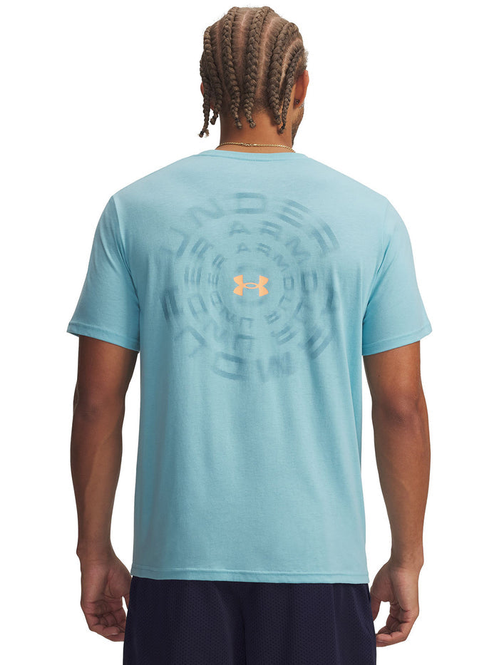 UA Blur Wordmark SS Polera Manga Corta azul para hombre