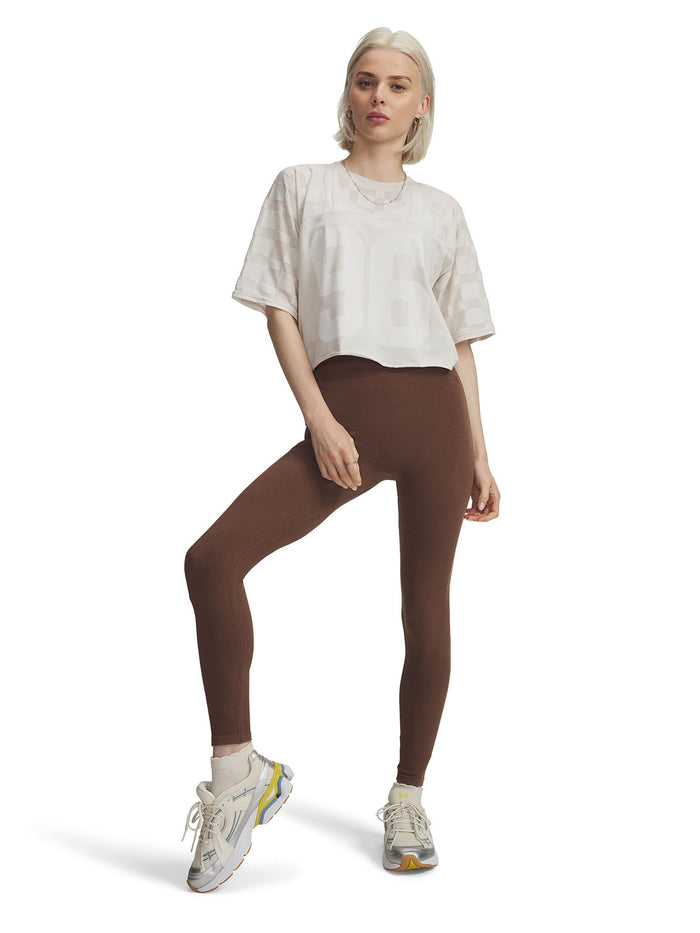 UA Seamless Cotton Leggings Calza café para mujer