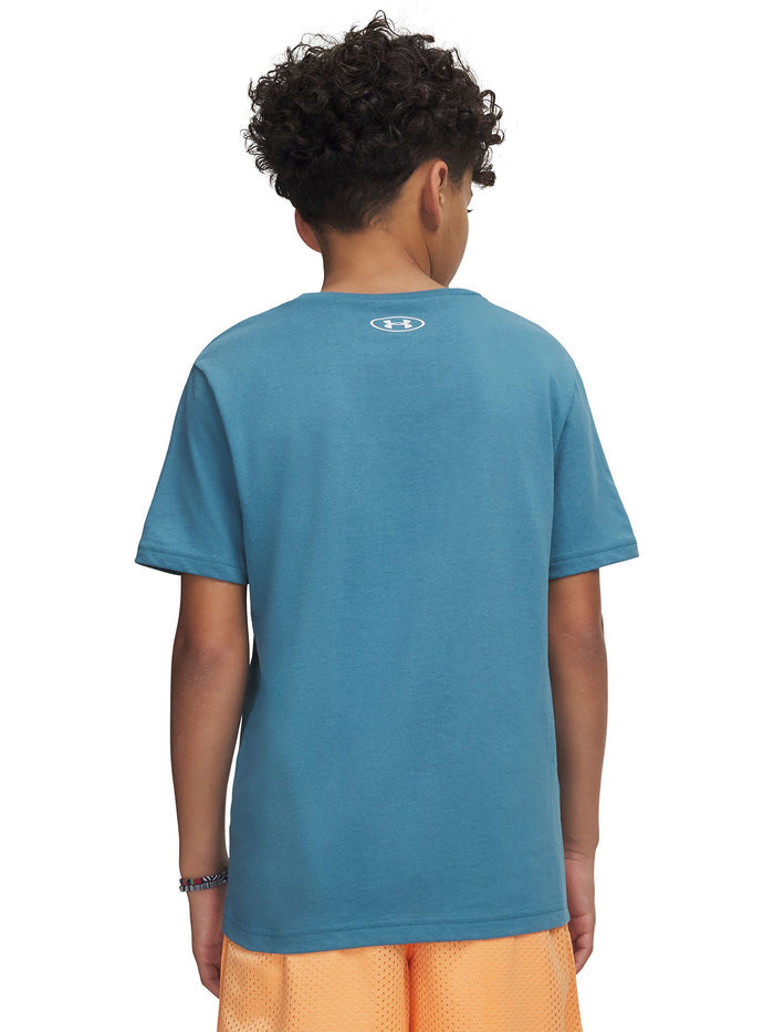 UA Sportstyle Left Chest Polera Manga Corta azul para niño