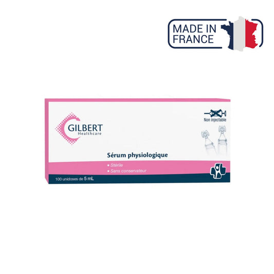 100 single doses of 5 ml of physiological serum - Laboratoires Gilbert - My Podologie