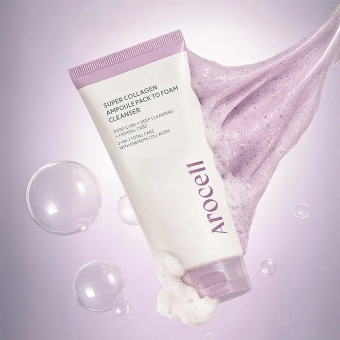 [Arocell] Super Collagen Ampoule Pack To Foam Cleanser 120g
