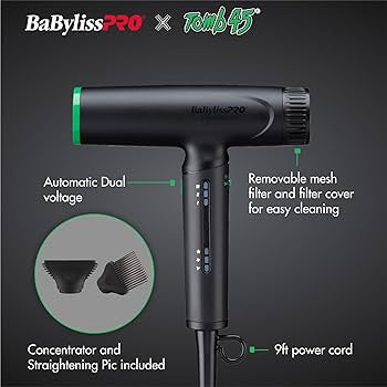 BaBylissPRO® X Tomb45® Professional Nano Light Ionic Dryer