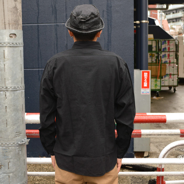 BUZZ RICKSON'S William Gibson Collection "BR29143" Black Chambray L/S Work Shirt