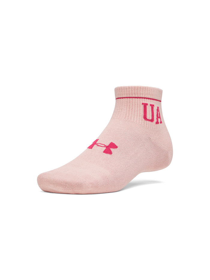Calcetín UA Sportstyle Cotton 3-Pack rosado unisex