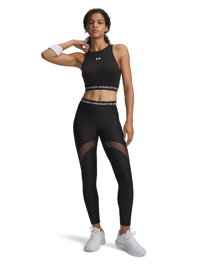 UA HeatGear Mesh Leggings Calza negro para mujer