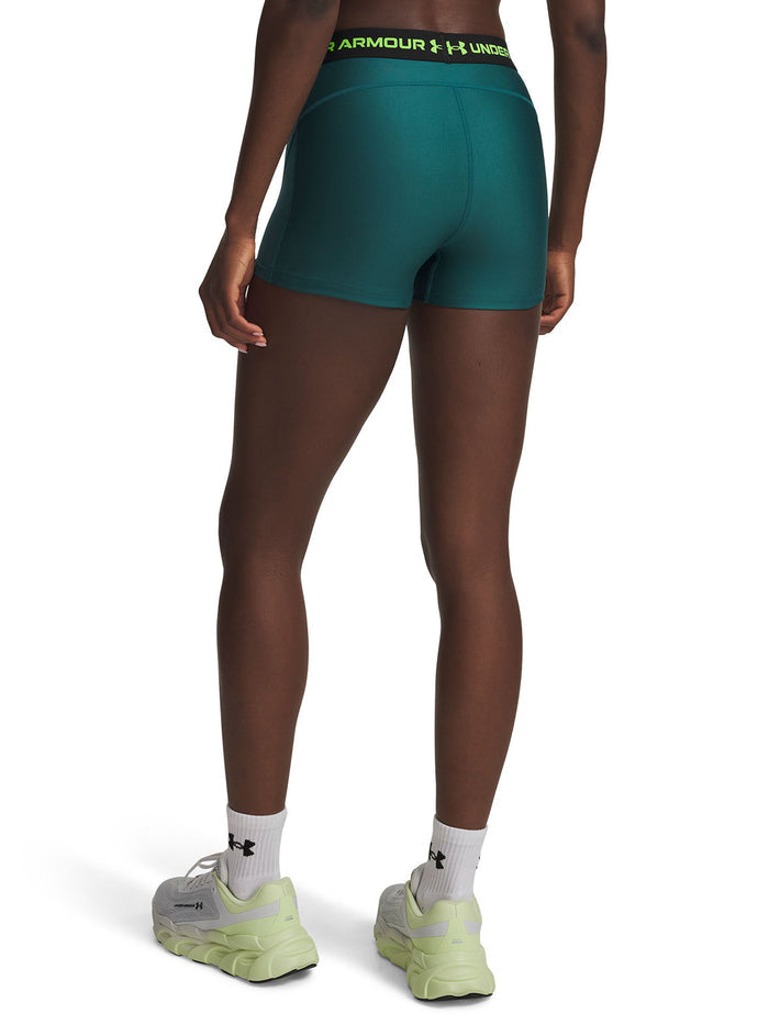 UA HeatGear Mesh Shorty Calza verde para mujer