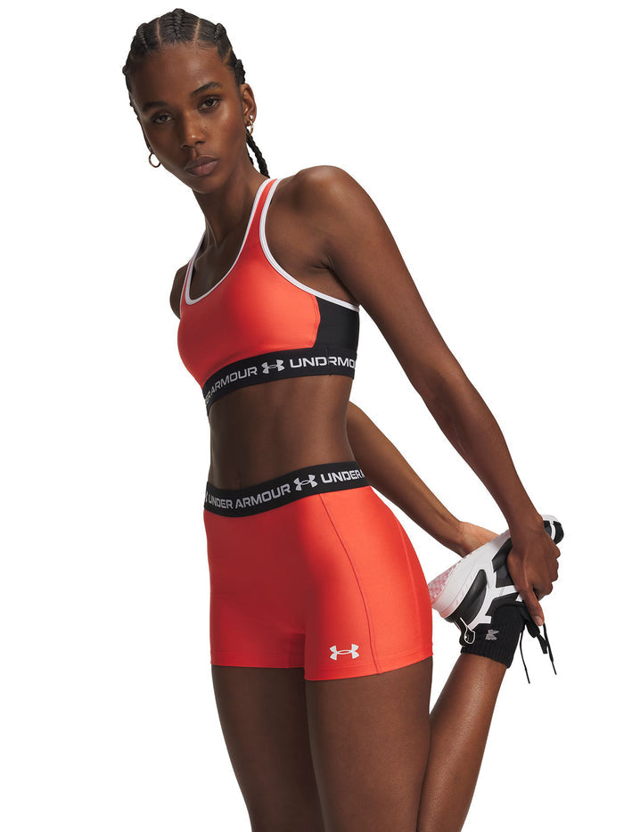 UA HeatGear Shorty Calza rojo para mujer