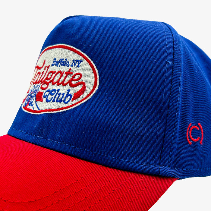 (code)word Tailgate Club Blue and Red A-Frame Snapback