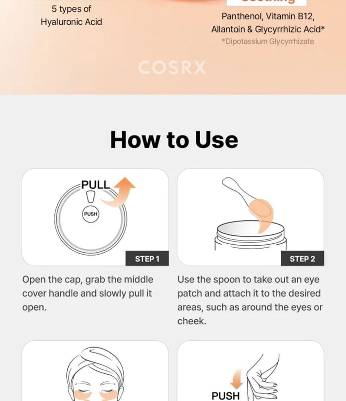 Cosrx 5 PDRN Collagen Vitalizing Hydrogel Eye Patch 60ea 85g