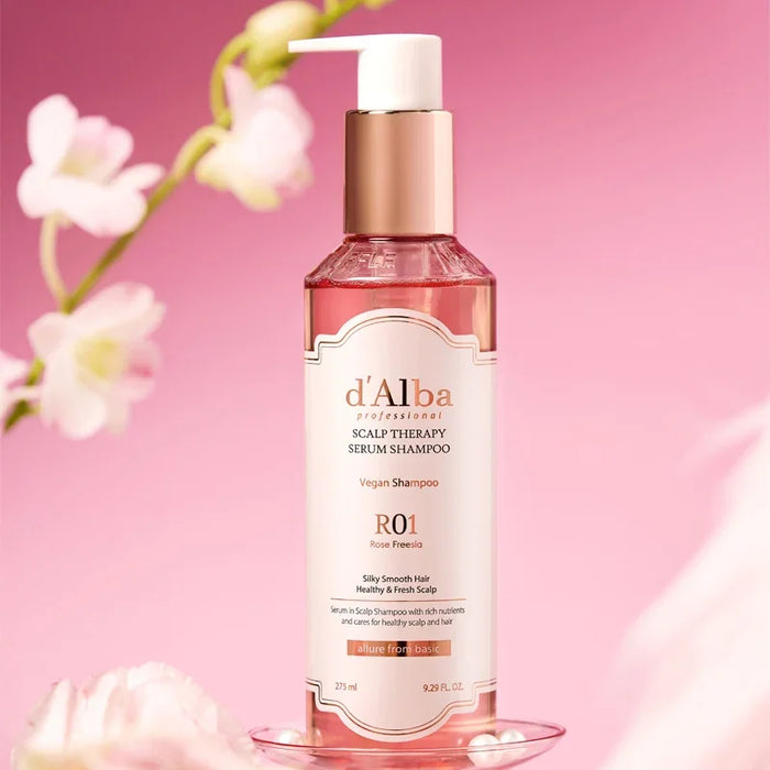 [d'Alba] Professional Repairing Scalp Therapy Serum Shampoo Rose Freesia 275ml - Ballagrio