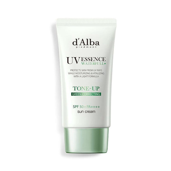 [d'Alba] Waterfull UV Essence Tone Up Sun Cream Green Correcting SPF 50+ PA++++ 50ml - Ballagrio