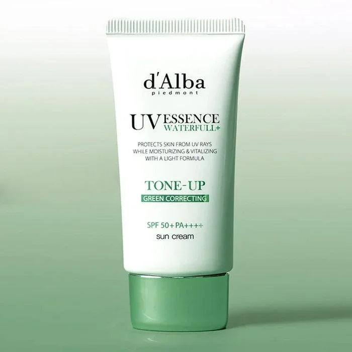 [d'Alba] Waterfull UV Essence Tone Up Sun Cream Green Correcting SPF 50+ PA++++ 50ml - Ballagrio