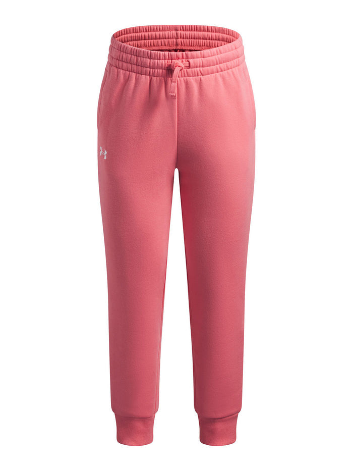 UA Rival Fleece Jogger rosado para niña