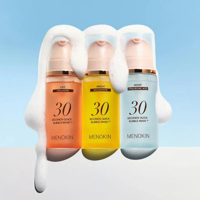 MENOKIN-30-Seconds-Quick-Bubble-Mask-3SET-LIFT-MOIST-BRIGHT-95ml-1