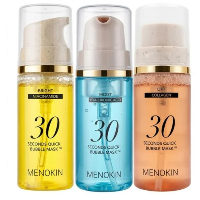 [MENOKIN] 30 Seconds Quick Bubble Mask 3SET (LIFT + MOIST + BRIGHT) 95ml
