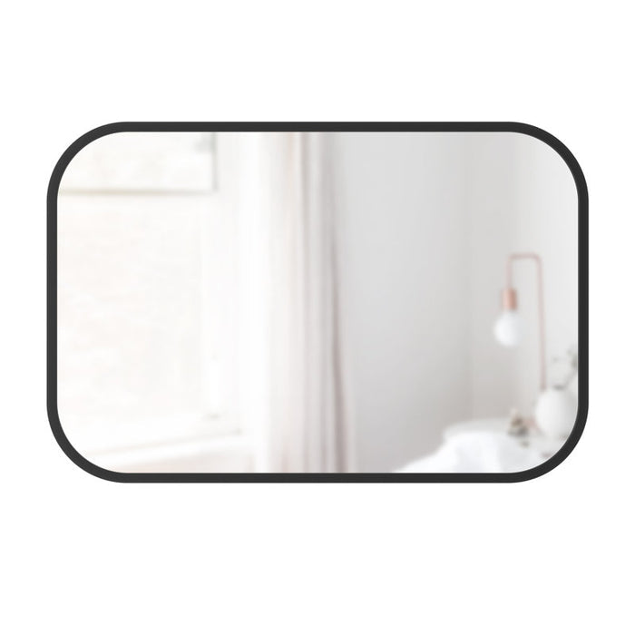 Miroir décoratif moderne Hub — Noir 24x36