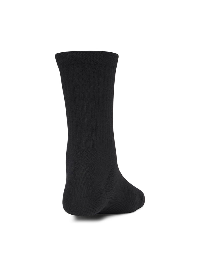 UA Essential 3-Pack Mid Crew Calcetín negro para mujer