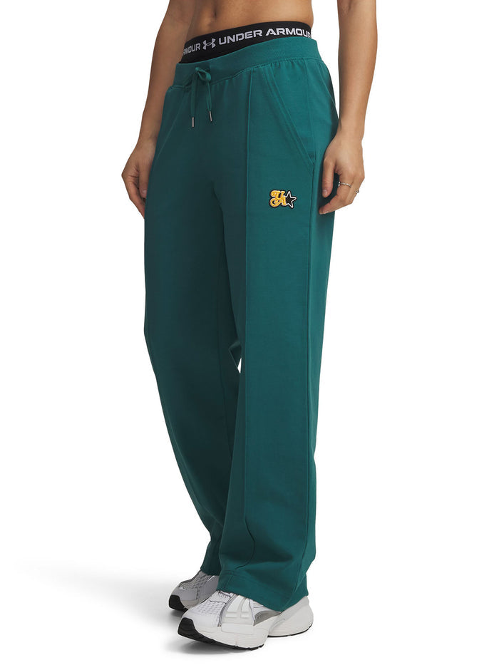 UA Sport Terry Trend Pantalon verde para mujer