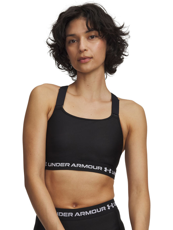 UA HeatGear Crossback High Peto negro para mujer