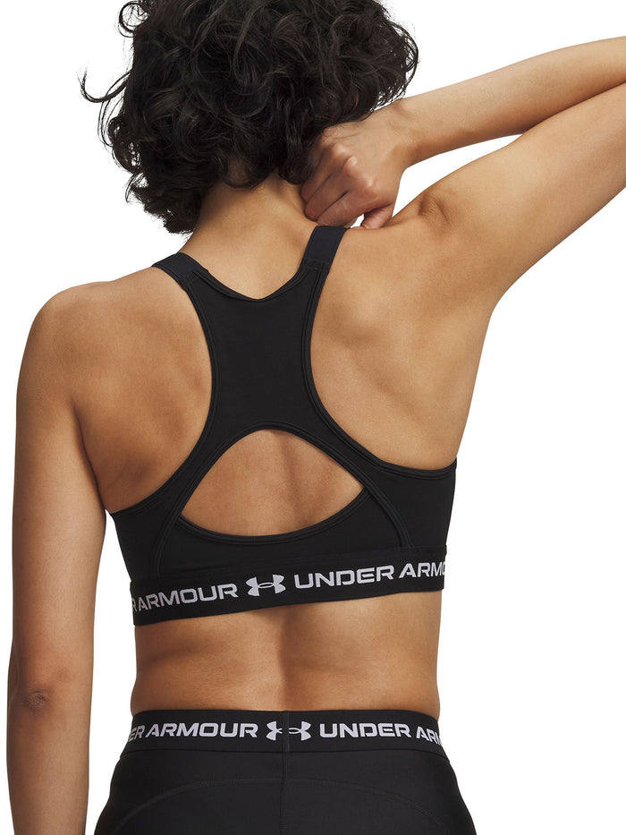 UA HeatGear Crossback High Peto negro para mujer