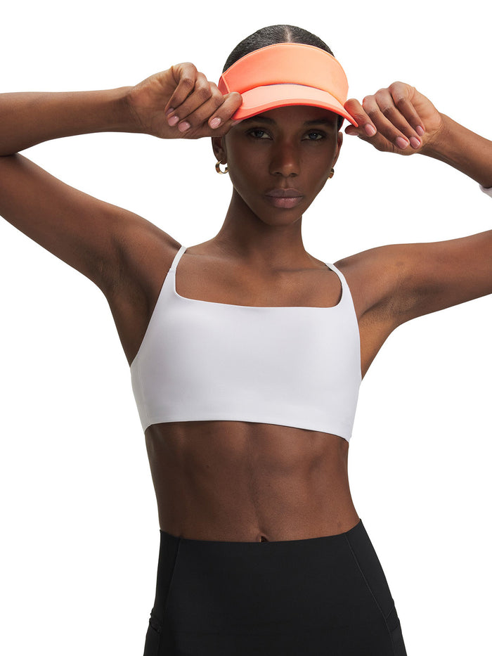 UA Open Back Bralette Peto blanco para mujer