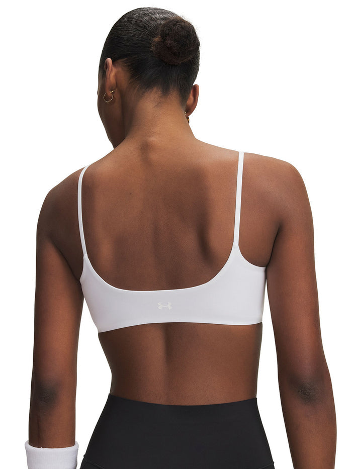 UA Open Back Bralette Peto blanco para mujer