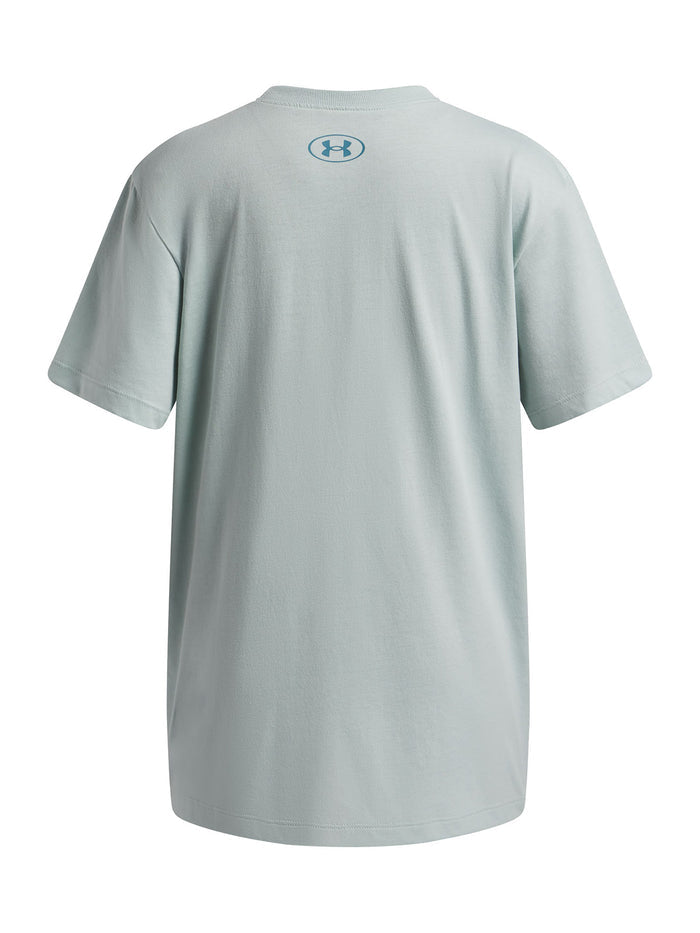 UA G Block Logo OS SS Polera Manga Corta azul para niña