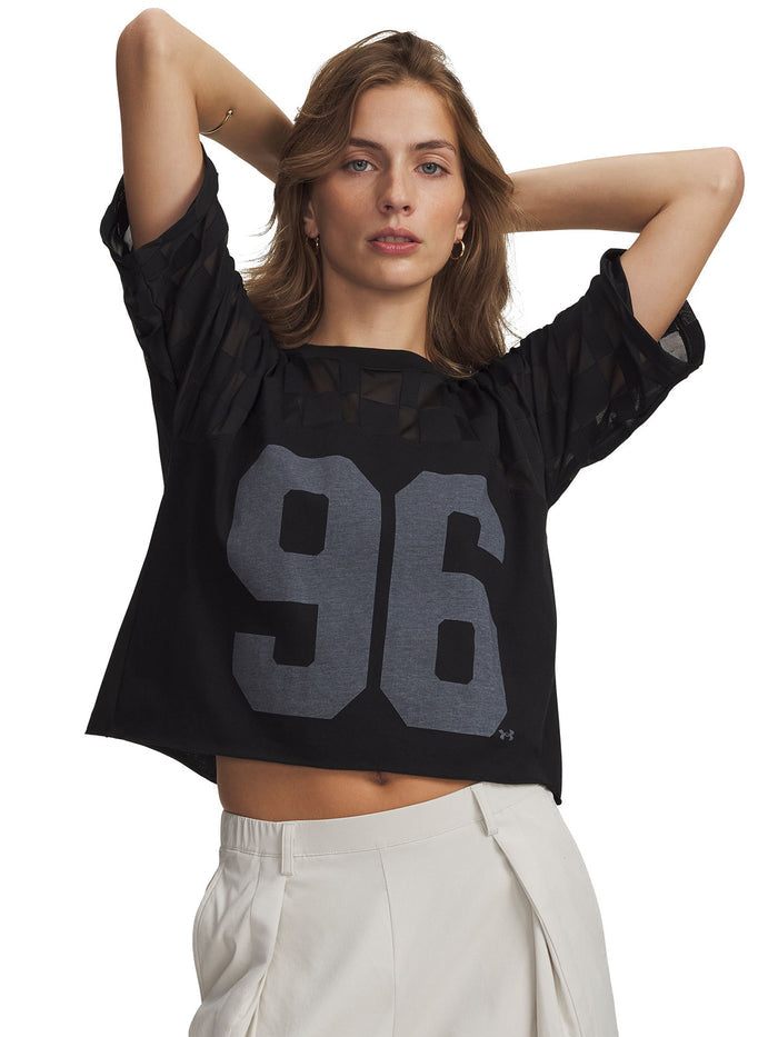 UA Burnout 96 Polera Manga Corta negro para mujer