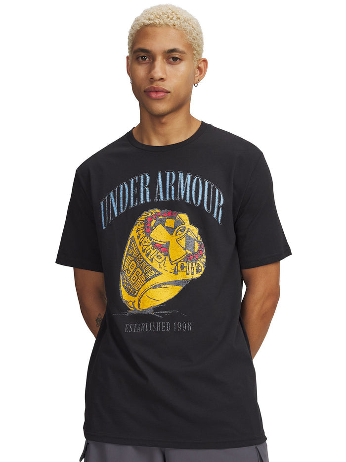 UA M Champ Ring SS Polera Sin Manga negro para hombre