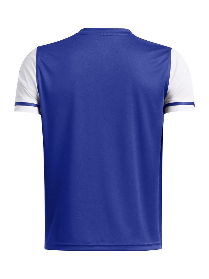 Polera manga corta UA Challenger azul para niño