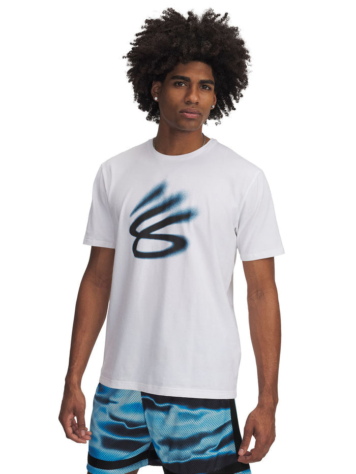 Polera manga corta Curry playable blanco para hombre Under Armour