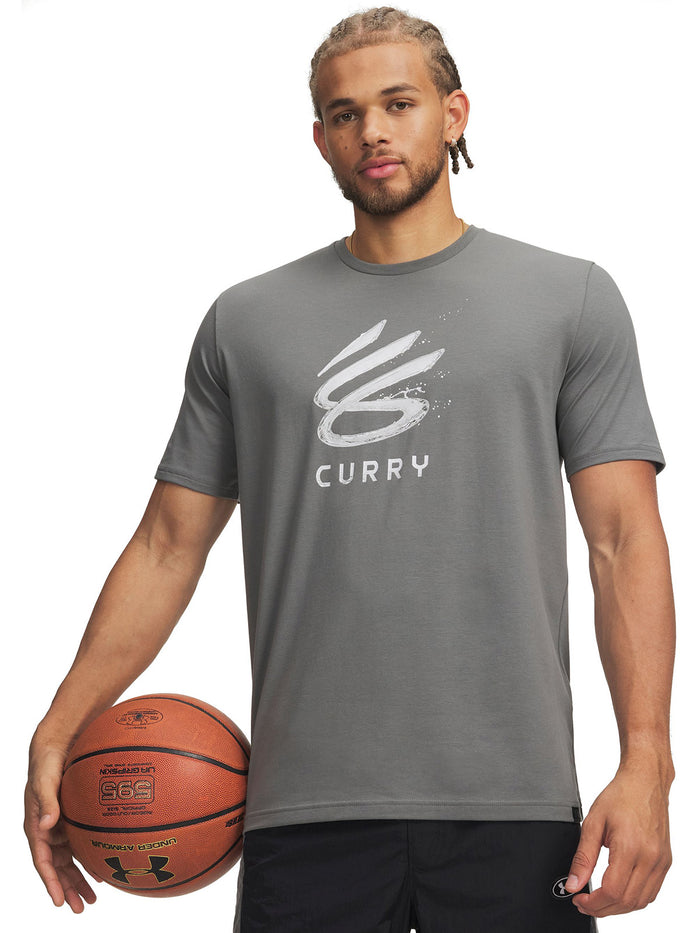 UA Curry Splash Wordmark Polera Manga Corta verde para hombre