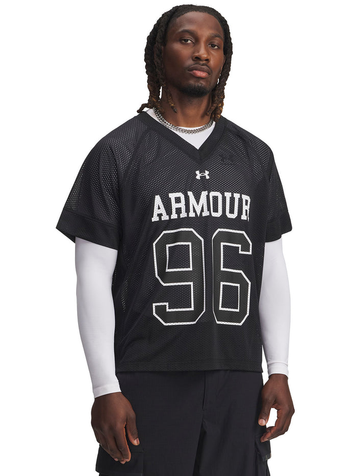 UA Mesh Jersey Polera Manga Corta verde para hombre