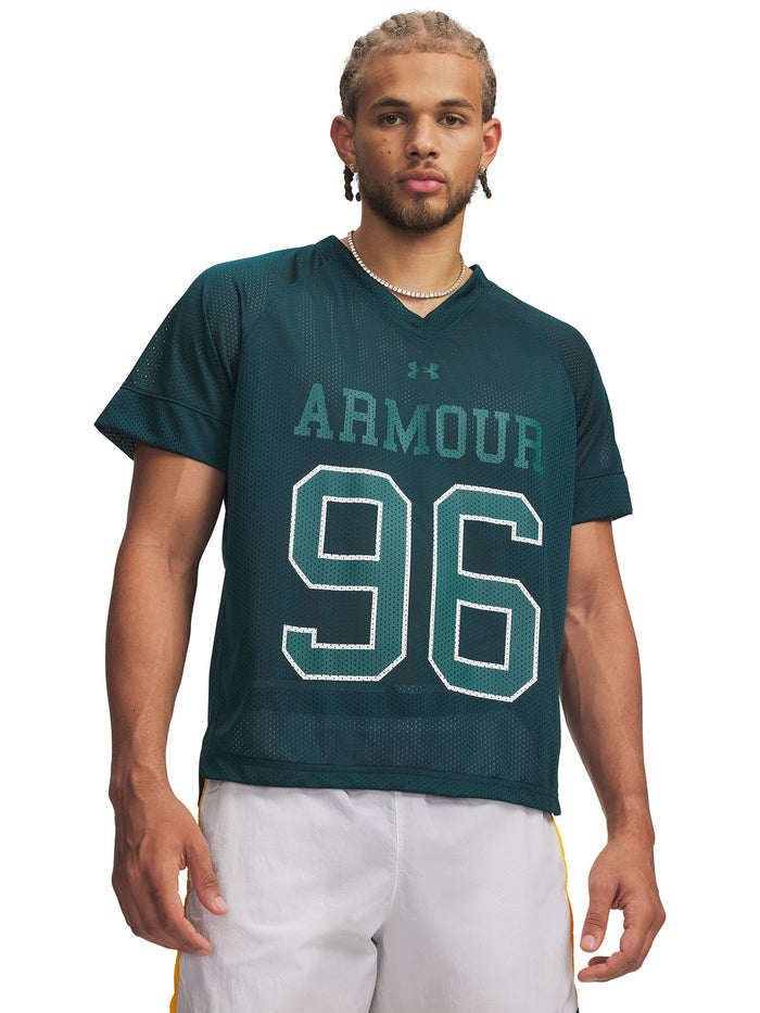 UA Mesh Jersey Polera Manga Corta verde para hombre