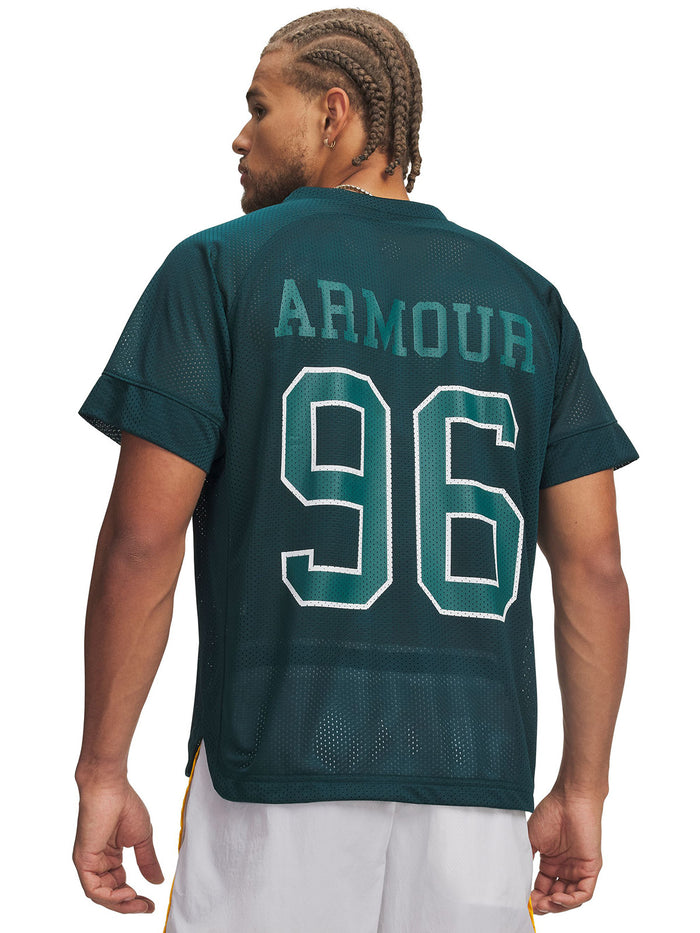 UA Mesh Jersey Polera Manga Corta verde para hombre