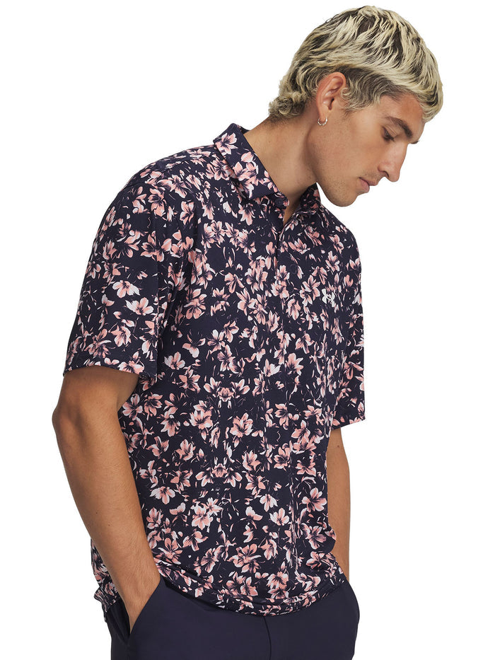 UA Matchplay Printed Polo Polera Manga Corta azul para hombre