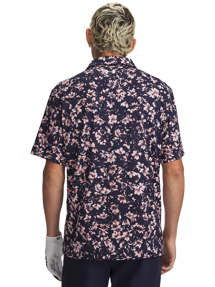 UA Matchplay Printed Polo Polera Manga Corta azul para hombre