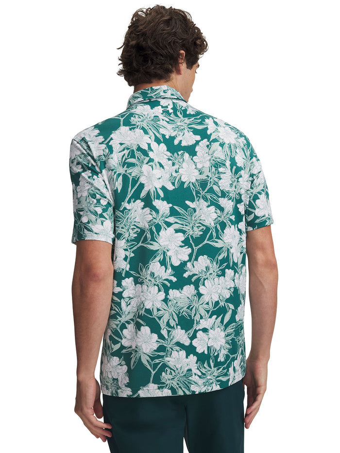 UA Matchplay Printed Polo Polera Manga Corta verde para hombre